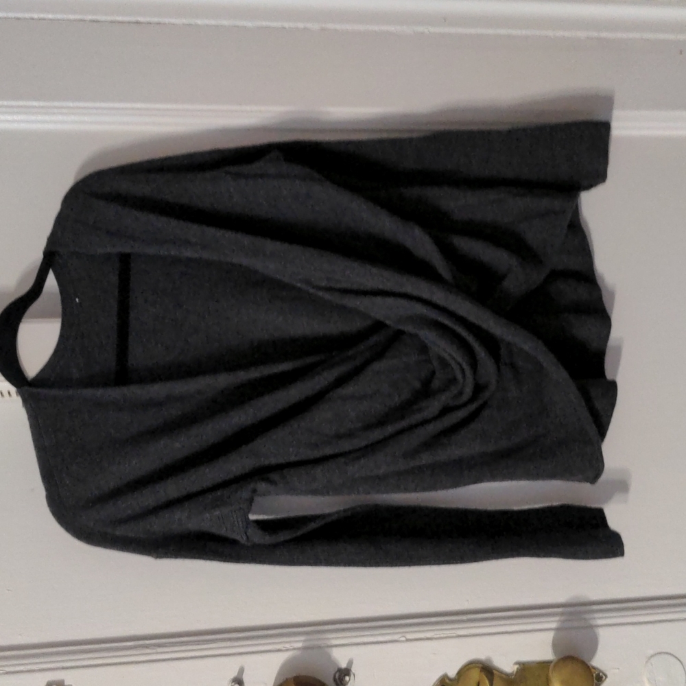 Athleta Medium Cashmere Blend Reversible Sweater in Gray